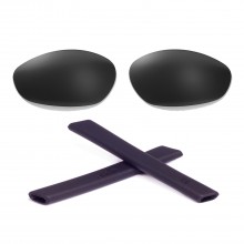 New Walleva Polarized Black Lenses And Black Earsocks for Oakley Minute 2.0